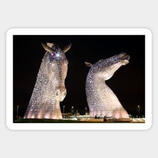 The Kelpies at night Sticker